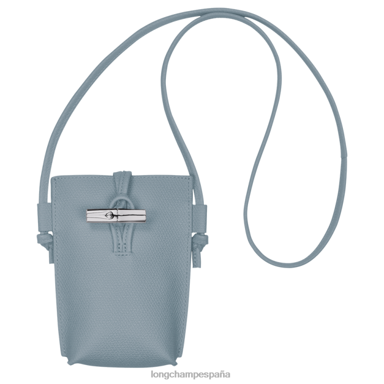 Longchamp funda para teléfono roseau con encaje nube azul mujer Artículos de cuero 064LB687