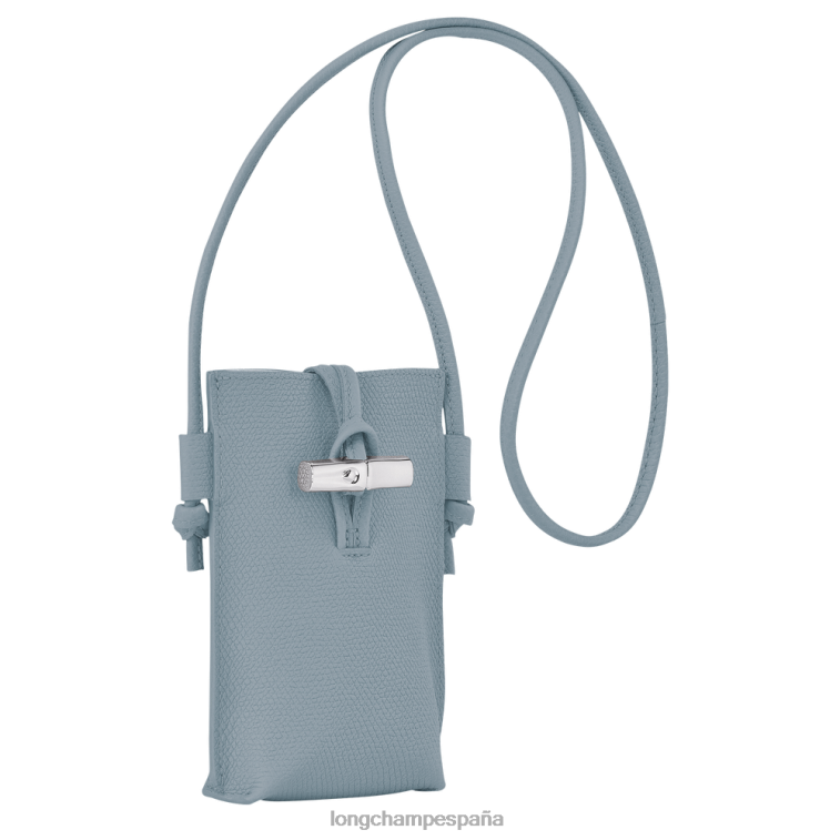 Longchamp funda para teléfono roseau con encaje nube azul mujer Artículos de cuero 064LB687
