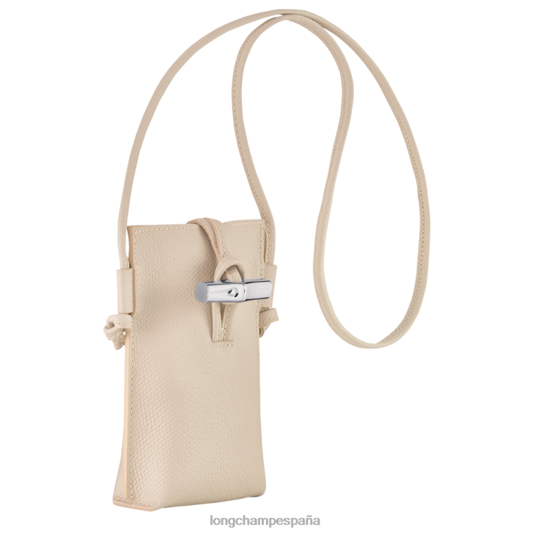 Longchamp funda para teléfono roseau con encaje papel mujer Artículos de cuero 064LB686