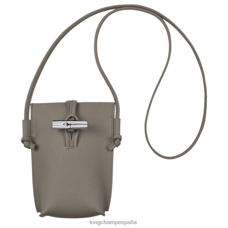 Longchamp funda para teléfono roseau con encaje tórtola mujer Artículos de cuero 064LB688