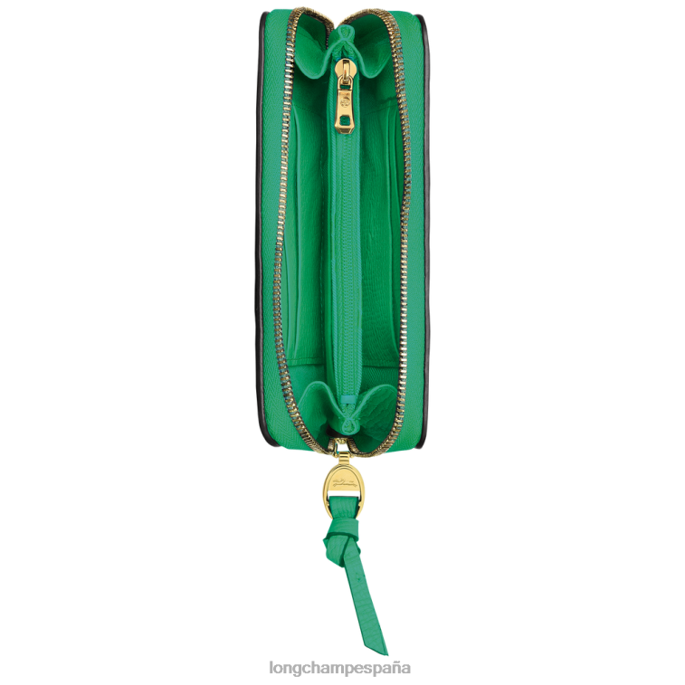 Longchamp billetera de buzón hierba/luz verde mujer Artículos de cuero 064LB617