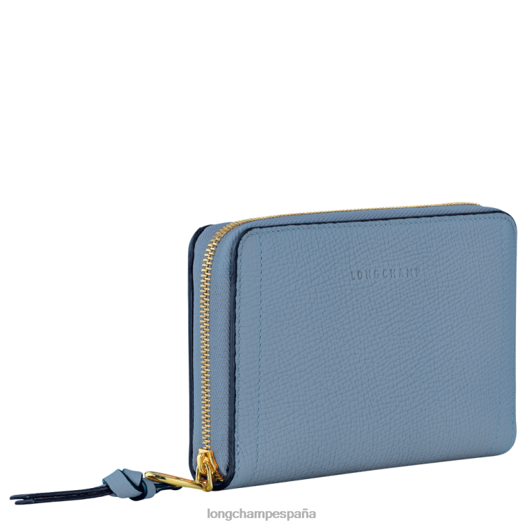 Longchamp billetera de buzón pizarra mujer Artículos de cuero 064LB616