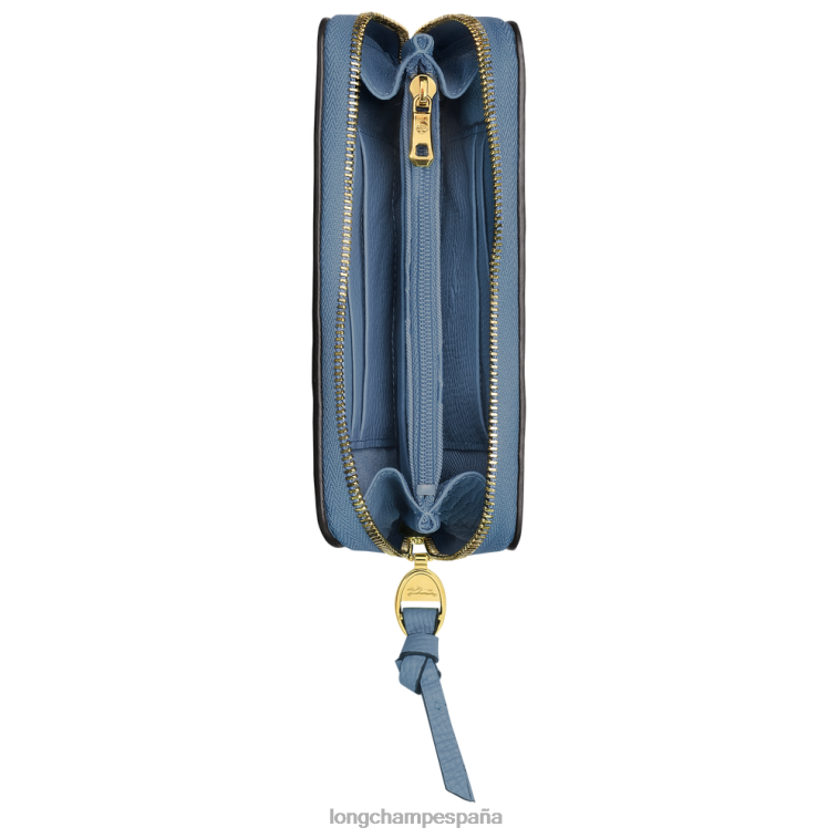Longchamp billetera de buzón pizarra mujer Artículos de cuero 064LB616