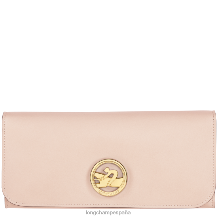 Longchamp cartera continental box-trot Rosa palido mujer Artículos de cuero 064LB561