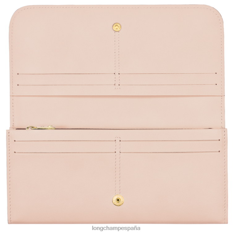 Longchamp cartera continental box-trot Rosa palido mujer Artículos de cuero 064LB561