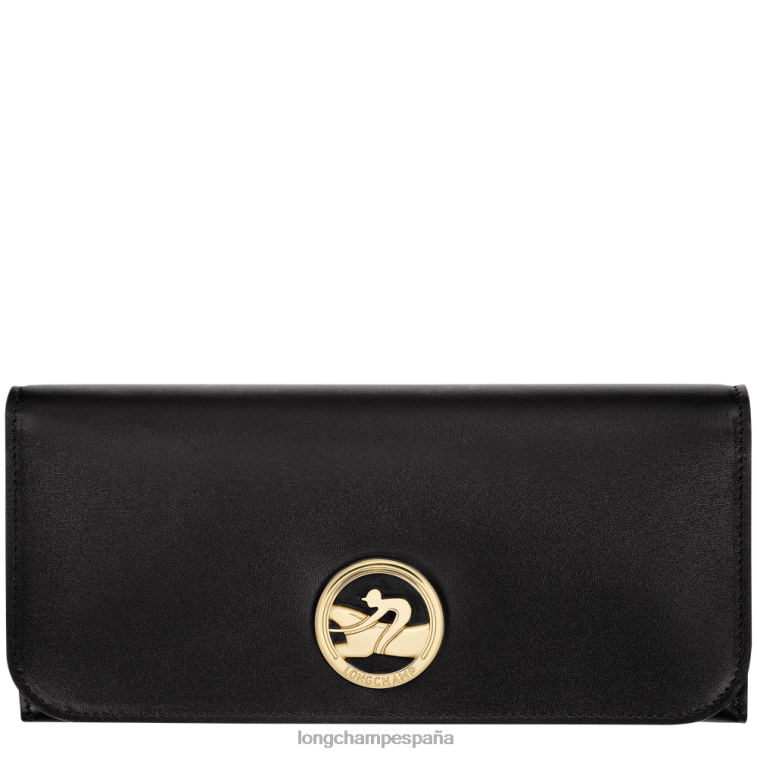 Longchamp cartera continental box-trot negro mujer Artículos de cuero 064LB558