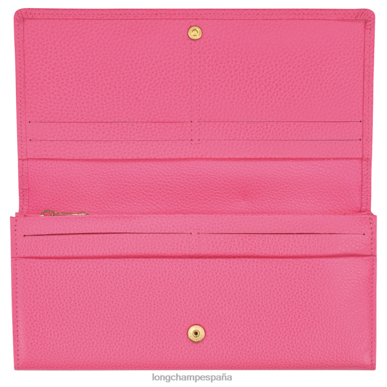 Longchamp cartera continental le foulonne dulce mujer Artículos de cuero 064LB607