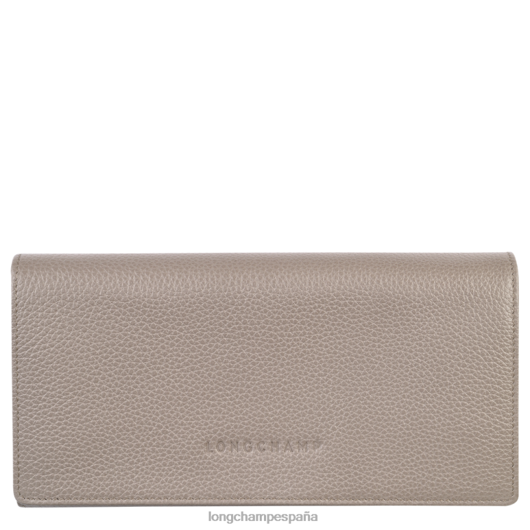 Longchamp cartera continental le foulonne tórtola mujer Artículos de cuero 064LB612