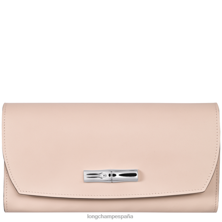 Longchamp cartera continental roseau Rosa palido mujer Artículos de cuero 064LB567