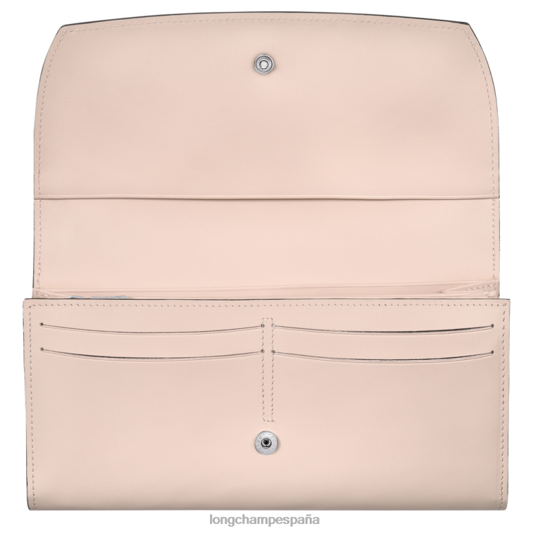 Longchamp cartera continental roseau Rosa palido mujer Artículos de cuero 064LB567
