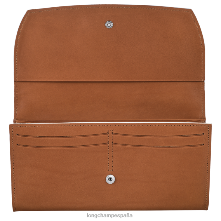 Longchamp cartera continental roseau coñac mujer Artículos de cuero 064LB594