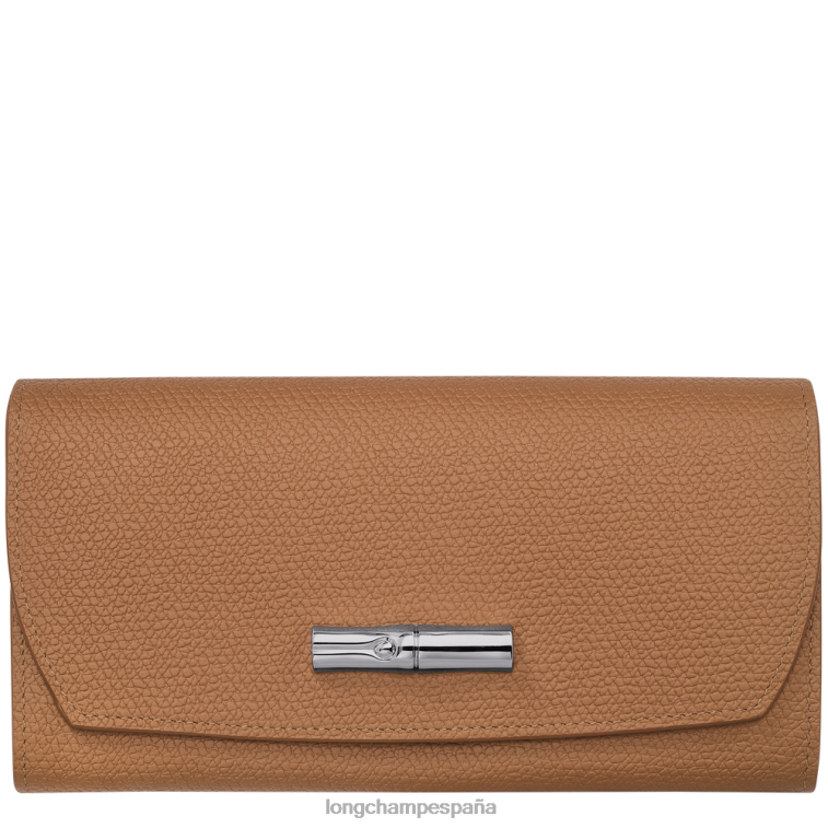 Longchamp cartera continental roseau natural mujer Artículos de cuero 064LB588