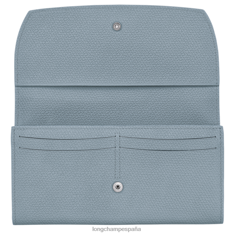 Longchamp cartera continental roseau nube azul mujer Artículos de cuero 064LB591