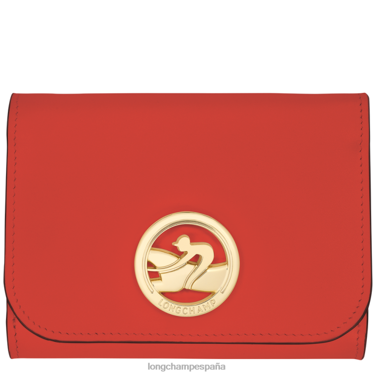 Longchamp cartera de trote de caja naranja mujer Artículos de cuero 064LB555