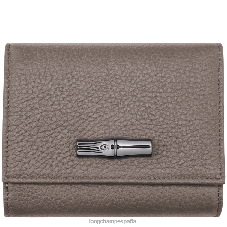 Longchamp cartera esencial roseau gris mujer Artículos de cuero 064LB573