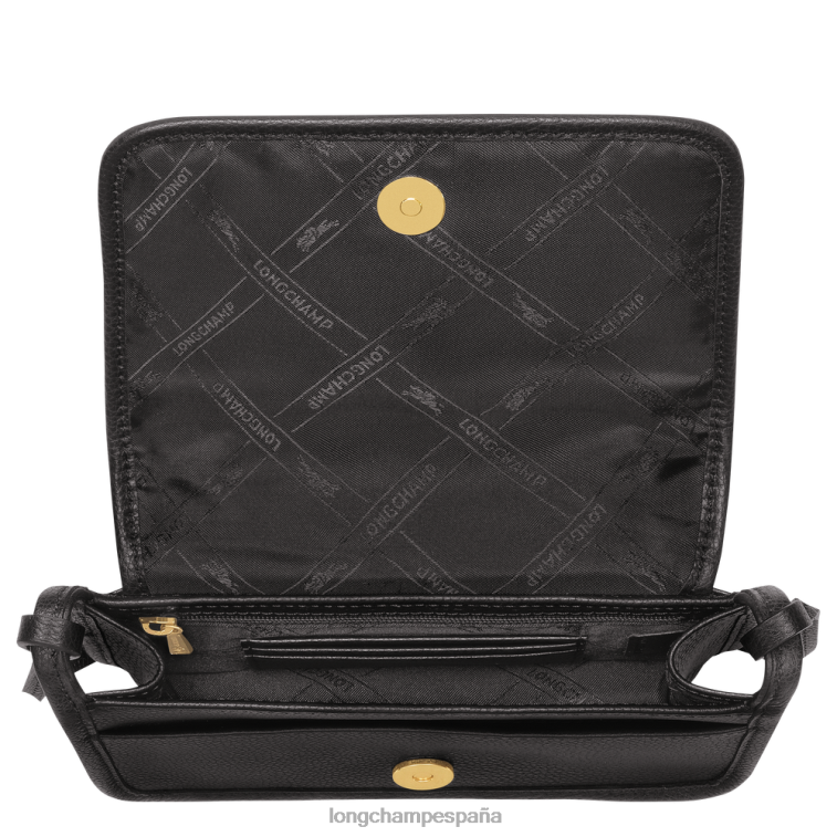 Longchamp cartera le foulonne con cadena negro mujer Artículos de cuero 064LB327