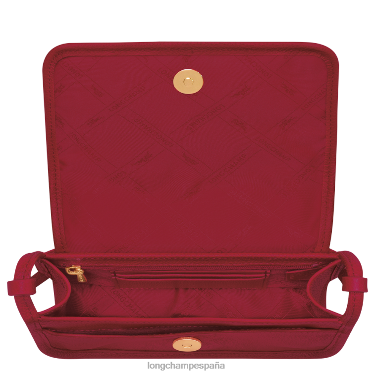 Longchamp cartera le foulonne con cadena rojo mujer Artículos de cuero 064LB330
