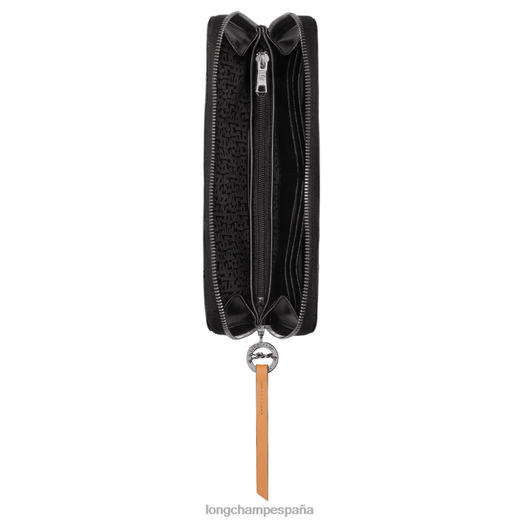 Longchamp cartera le pliage city con cremallera alrededor negro mujer Artículos de cuero 064LB550