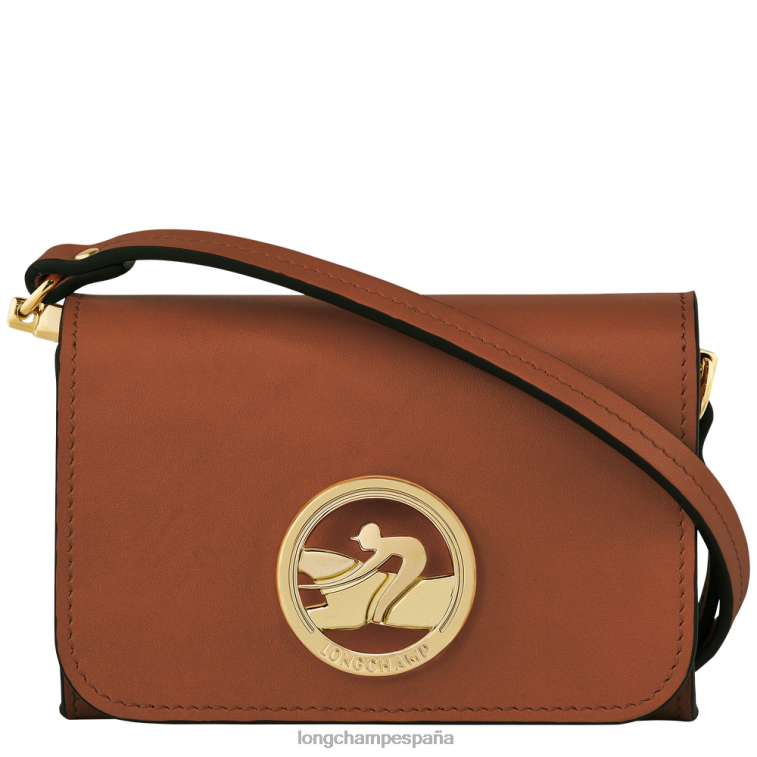 Longchamp monedero box-trot con bandolera coñac mujer Artículos de cuero 064LB518