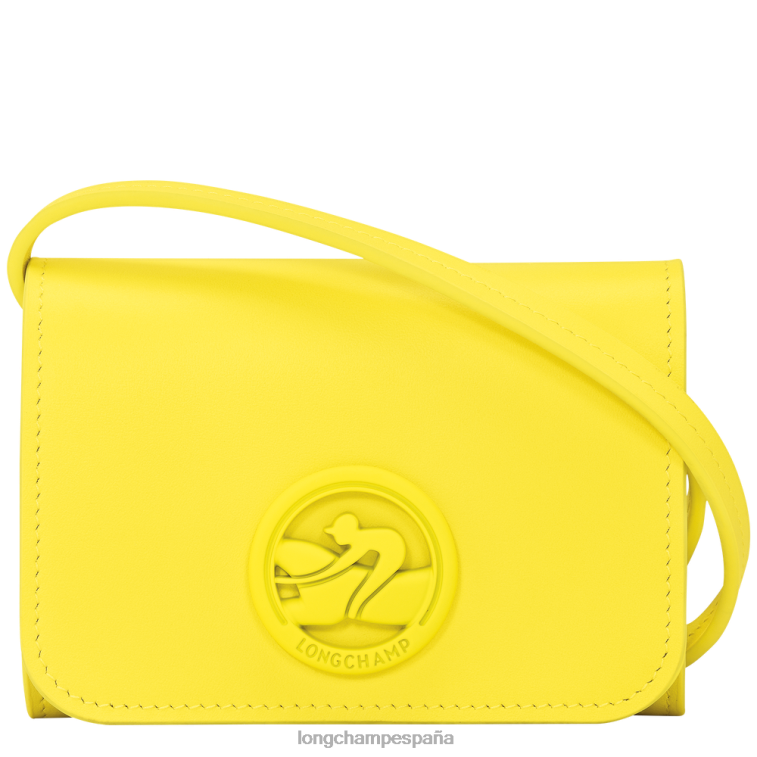 Longchamp monedero box-trot con cordón de piel limón mujer Artículos de cuero 064LB514