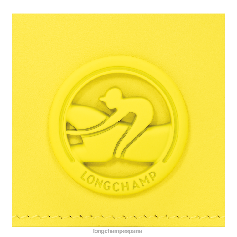 Longchamp monedero box-trot con cordón de piel limón mujer Artículos de cuero 064LB514