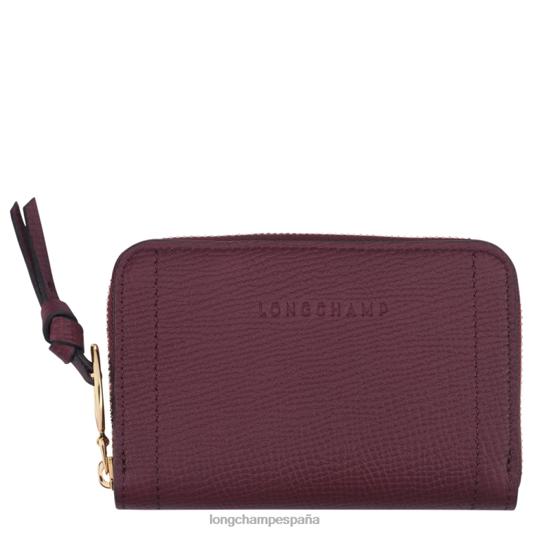 Longchamp monedero buzón borgoña mujer Artículos de cuero 064LB537