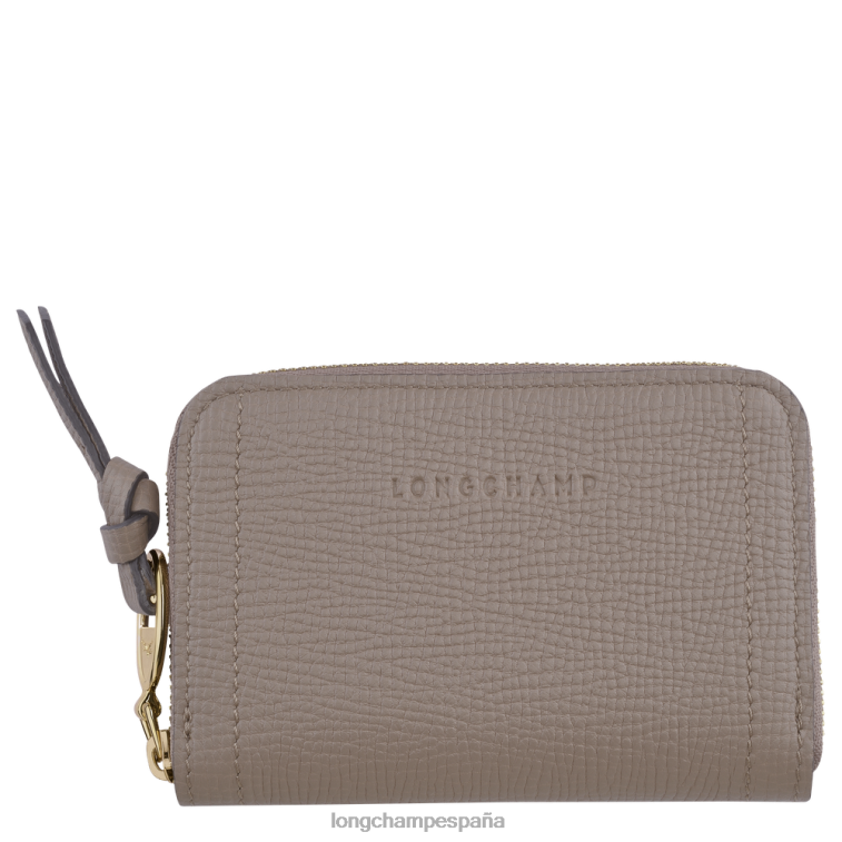 Longchamp monedero buzón gris pardo mujer Artículos de cuero 064LB538