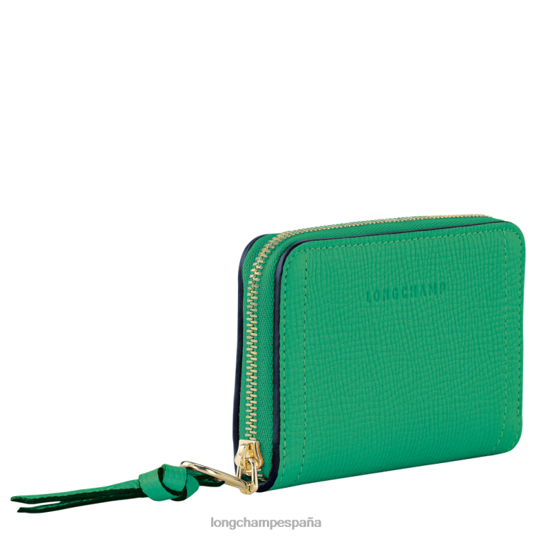 Longchamp monedero buzón hierba/luz verde mujer Artículos de cuero 064LB540