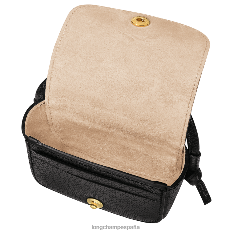 Longchamp monedero epure con encaje de piel negro mujer Artículos de cuero 064LB531