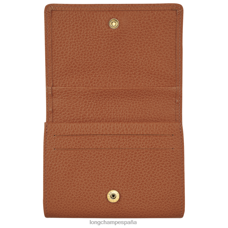 Longchamp monedero le foulonne caramelo mujer Artículos de cuero 064LB522