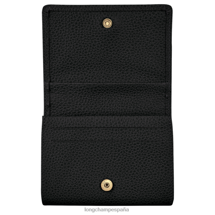 Longchamp monedero le foulonne negro mujer Artículos de cuero 064LB521