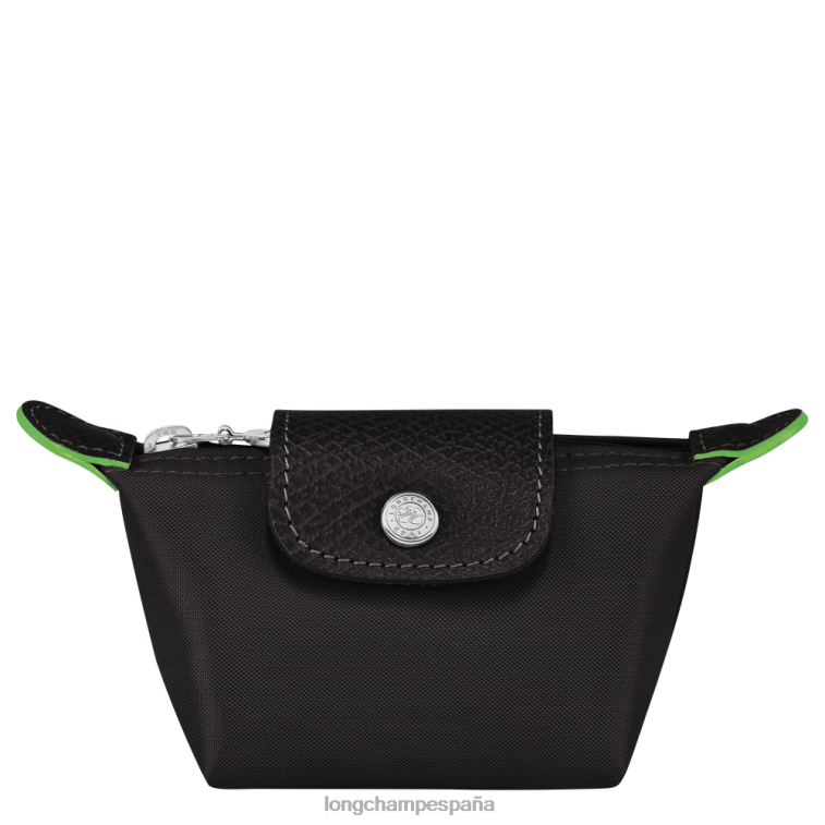 Longchamp monedero le pliage verde negro mujer Artículos de cuero 064LB506