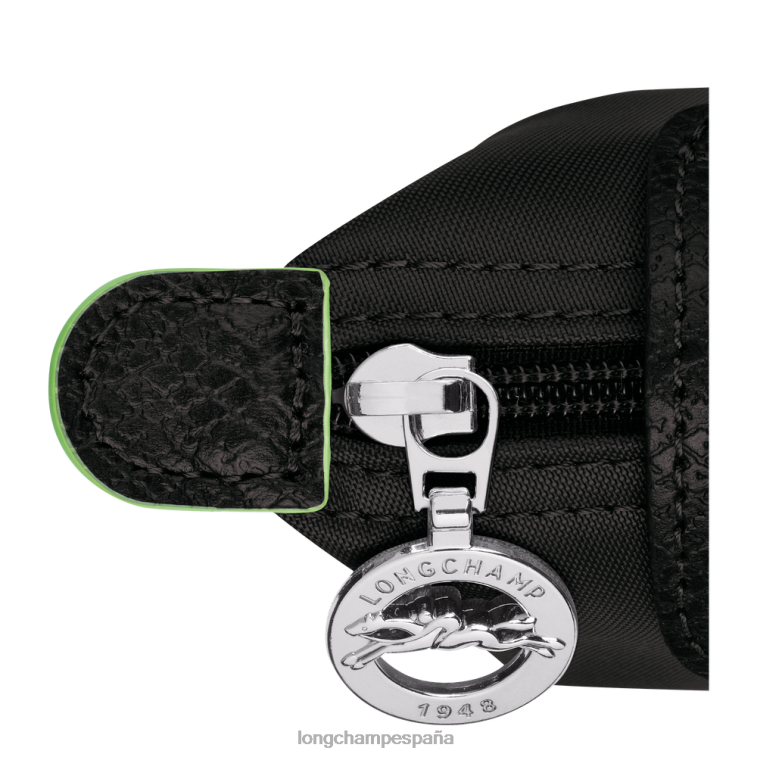 Longchamp monedero le pliage verde negro mujer Artículos de cuero 064LB506