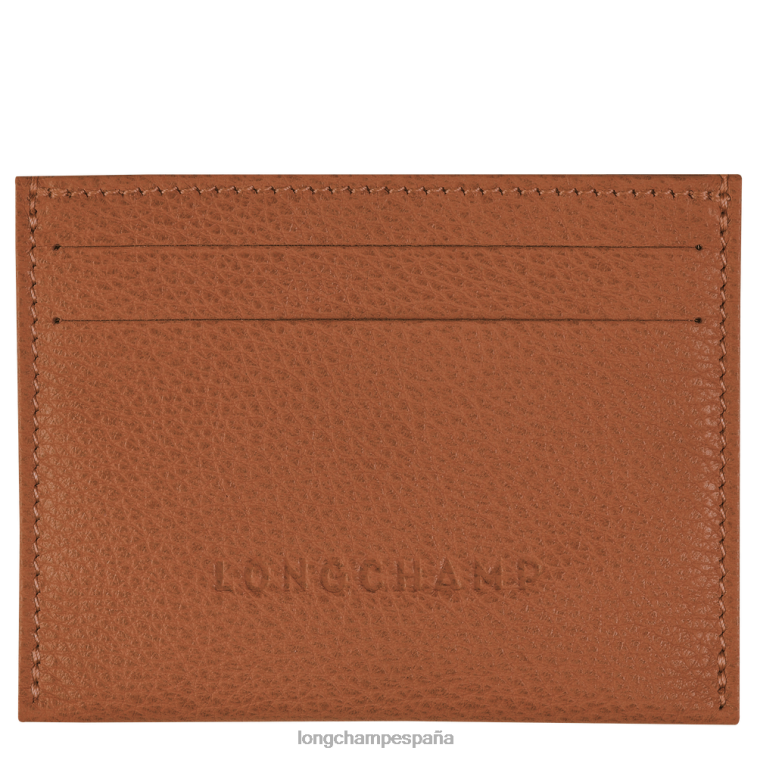 Longchamp tarjetero le foulonne caramelo mujer Artículos de cuero 064LB645