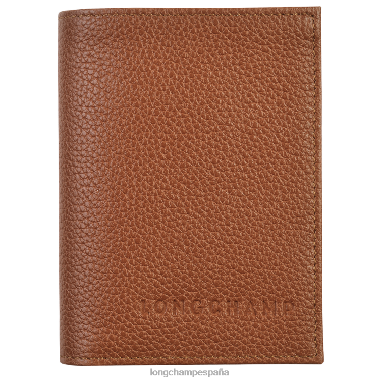 Longchamp tarjetero le foulonne caramelo mujer Artículos de cuero 064LB658
