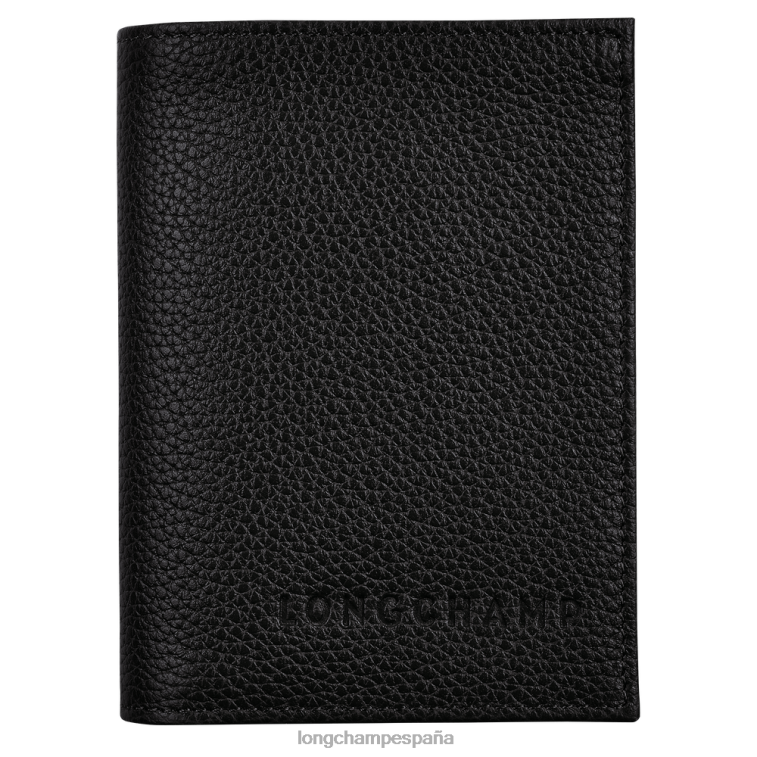 Longchamp tarjetero le foulonne negro mujer Artículos de cuero 064LB657