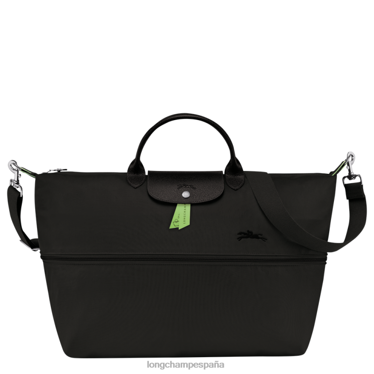 Longchamp bolsa de viaje le pliage verde ampliable negro mujer bolsas 064LB800
