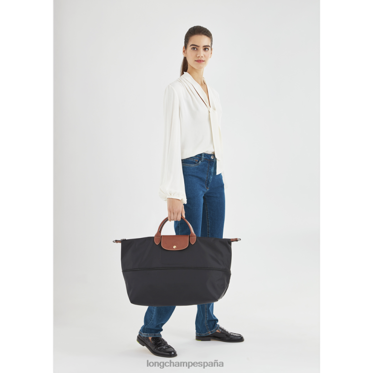 Longchamp bolsa de viaje original le pliage ampliable negro mujer bolsas 064LB819