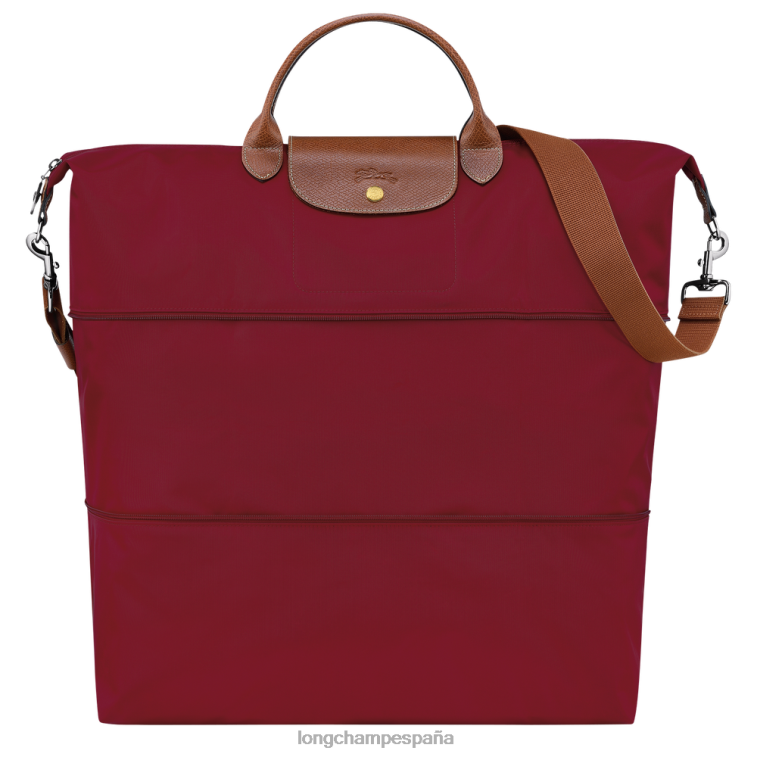 Longchamp bolsa de viaje original le pliage ampliable rojo mujer bolsas 064LB820
