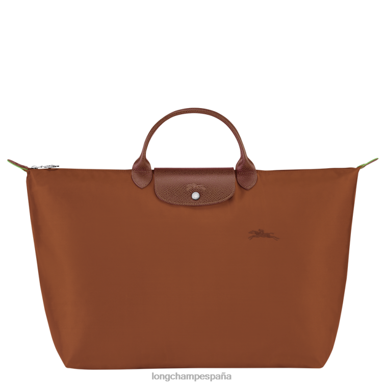 Longchamp bolsa de viaje verde le pliage coñac mujer bolsas 064LB788